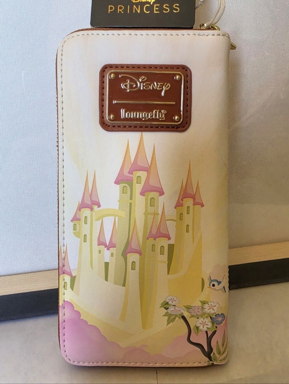 Loungefly Pink Castle Zip Phone Wallet